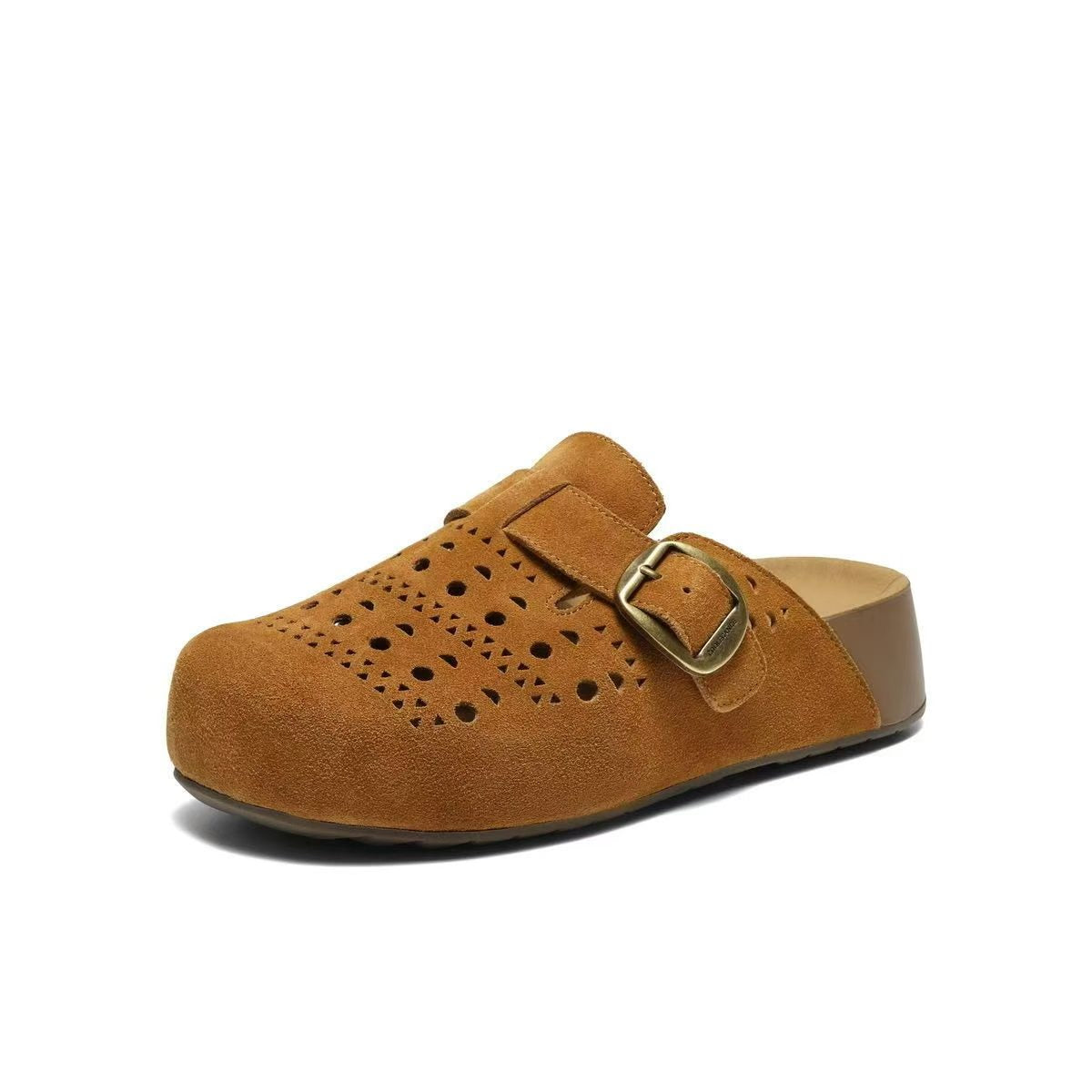 Perforated Clog Mule 棕色