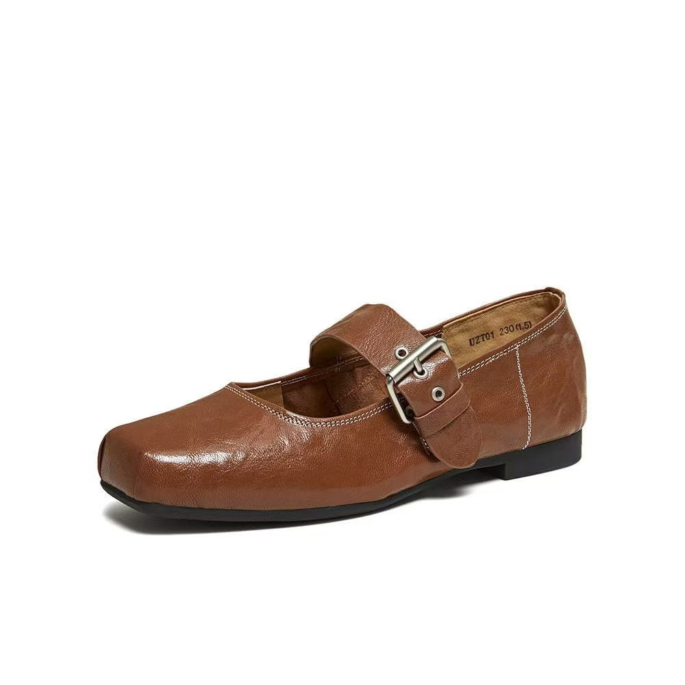 Mary Jane Flat 棕色