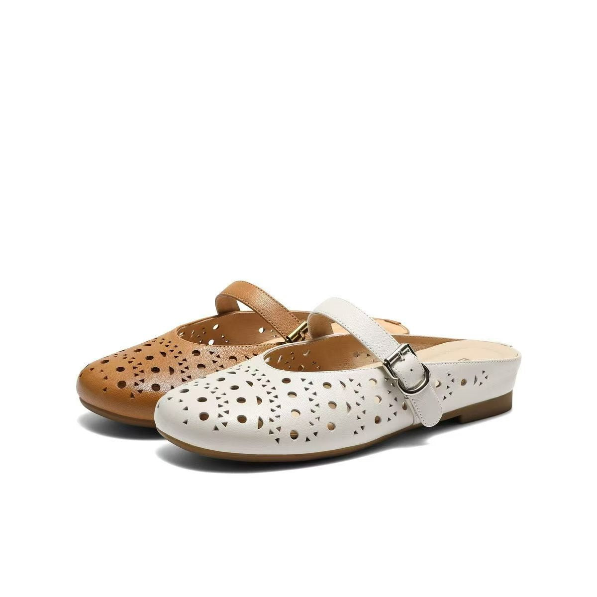 Cutout Mule Sandal 棕色