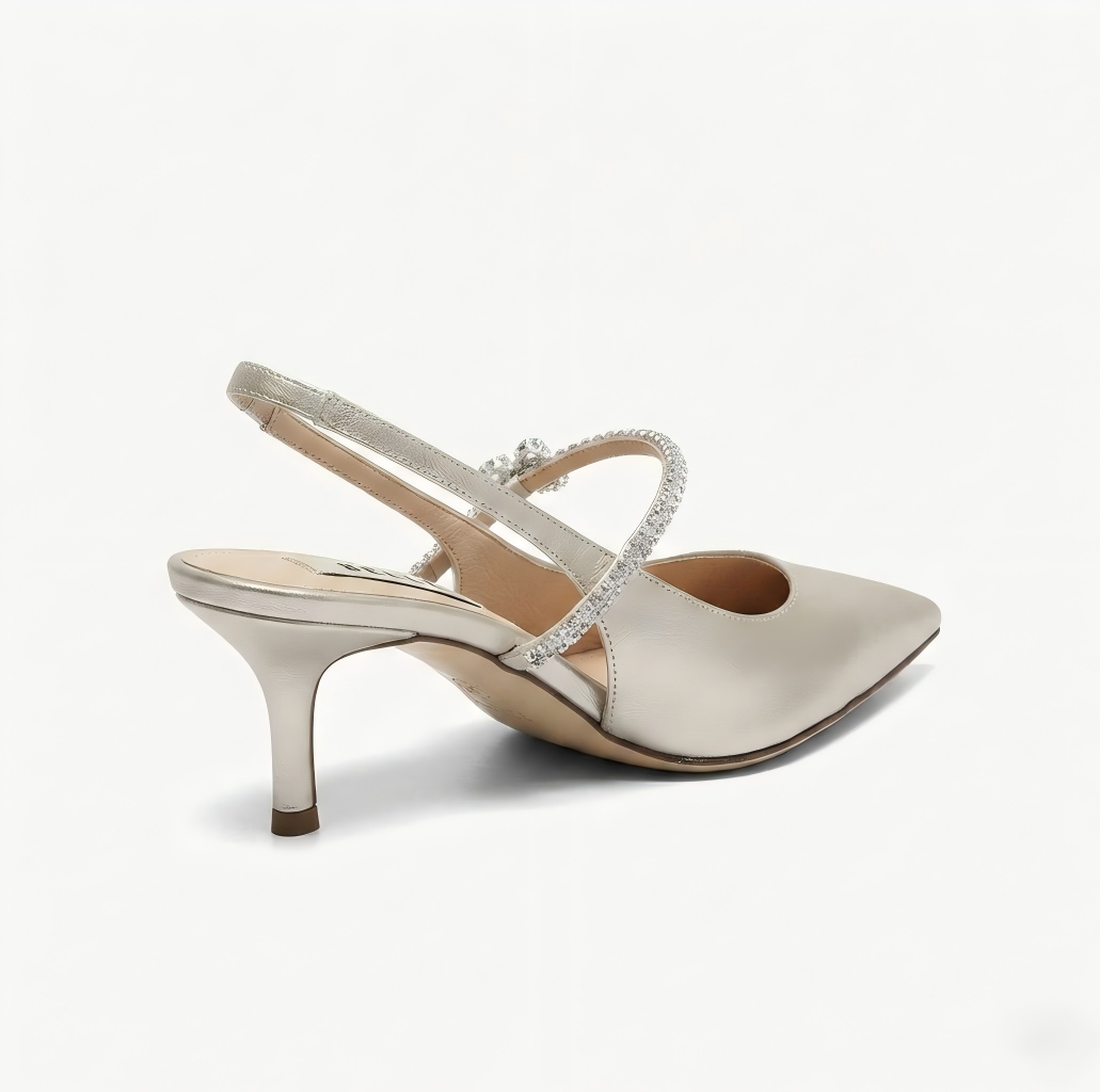 Pearl Strap Pointed Slingback Stiletto